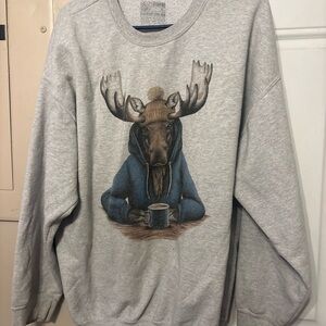 Gray Moose Graphic women’s Sweater